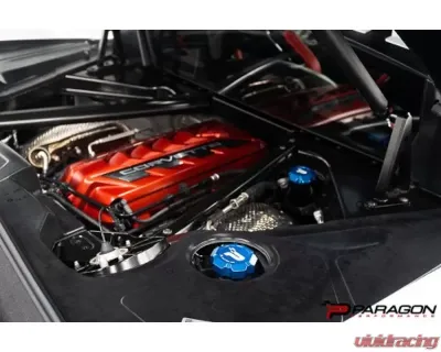 Paragon Performance Black Coolant Cap Cover Chevrolet C8 Corvette 2020-2024 - PP-P0011A-A-BLK-EN